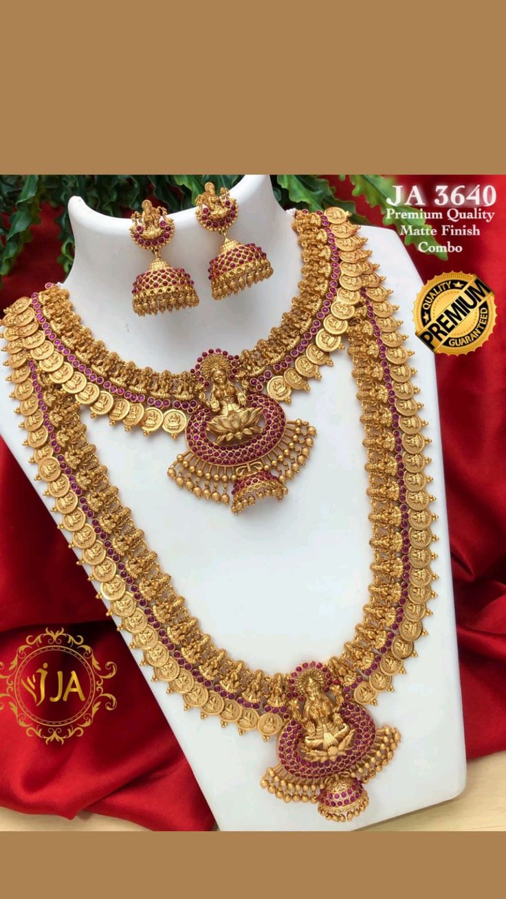 Gold Plated Combo Designer Necklace set