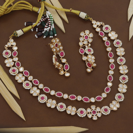 Jadtar Necklace For Women Includes Earrings 1392