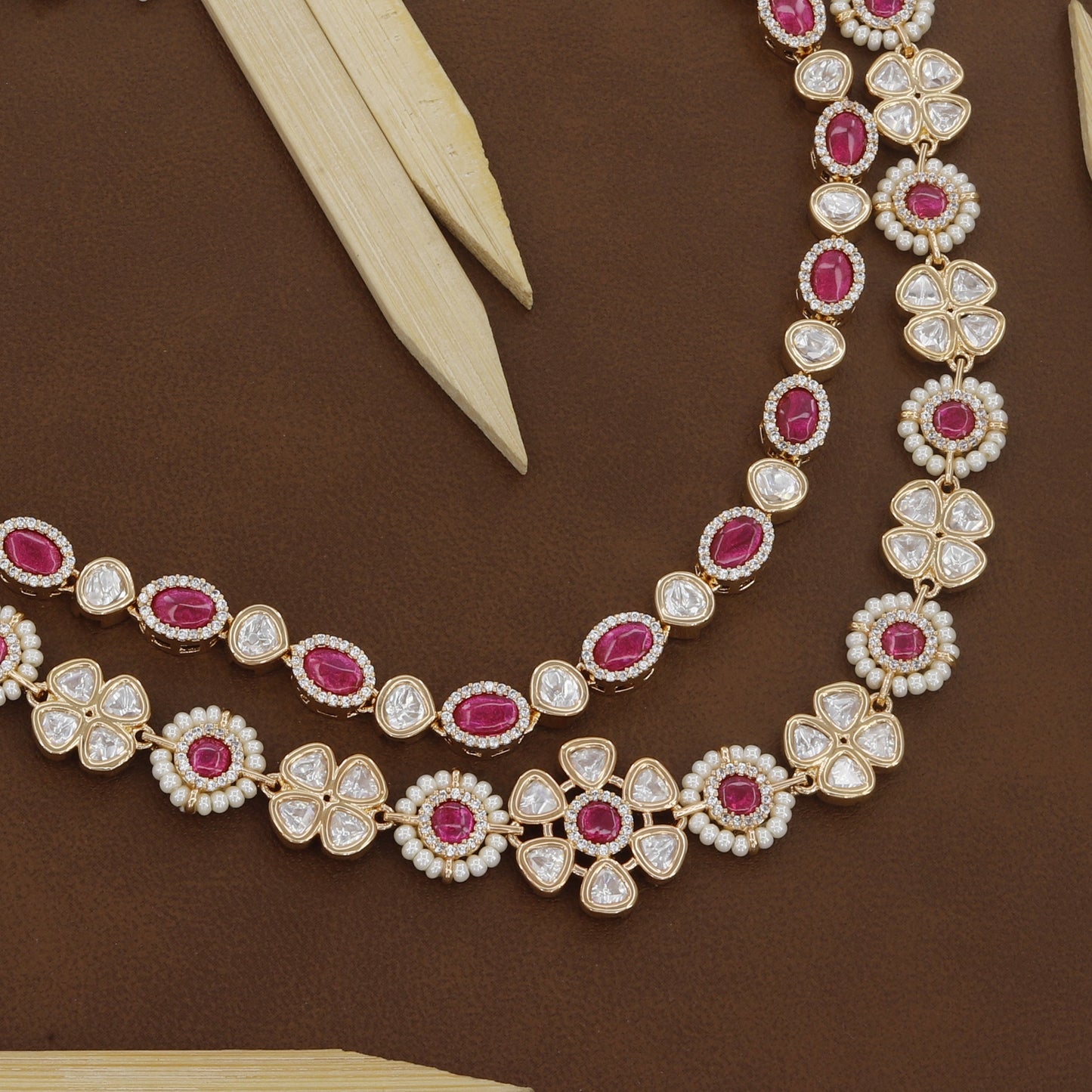 Jadtar Necklace For Women Includes Earrings 1392